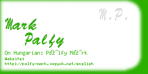 mark palfy business card